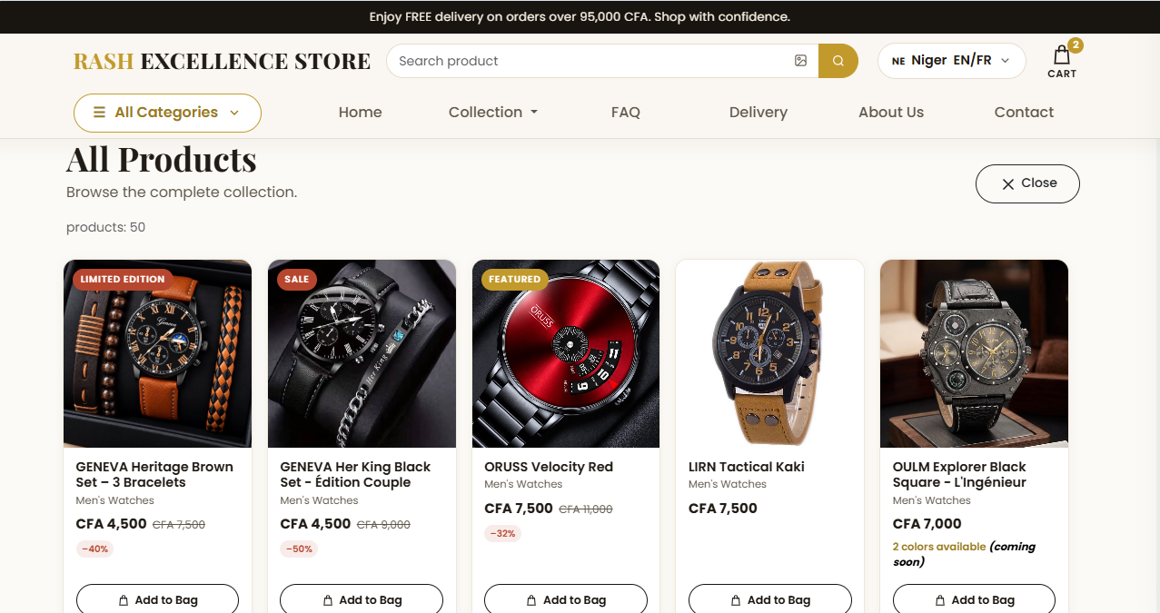 E-commerce website project cover